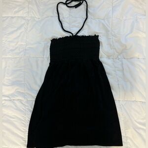 black halter dress